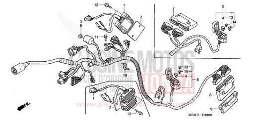 FAISCEAU DES FILS CBR600FS2 de 2002